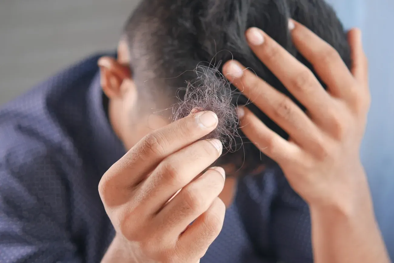 Hair restoration in Utah — man concerned about hair loss and thinning